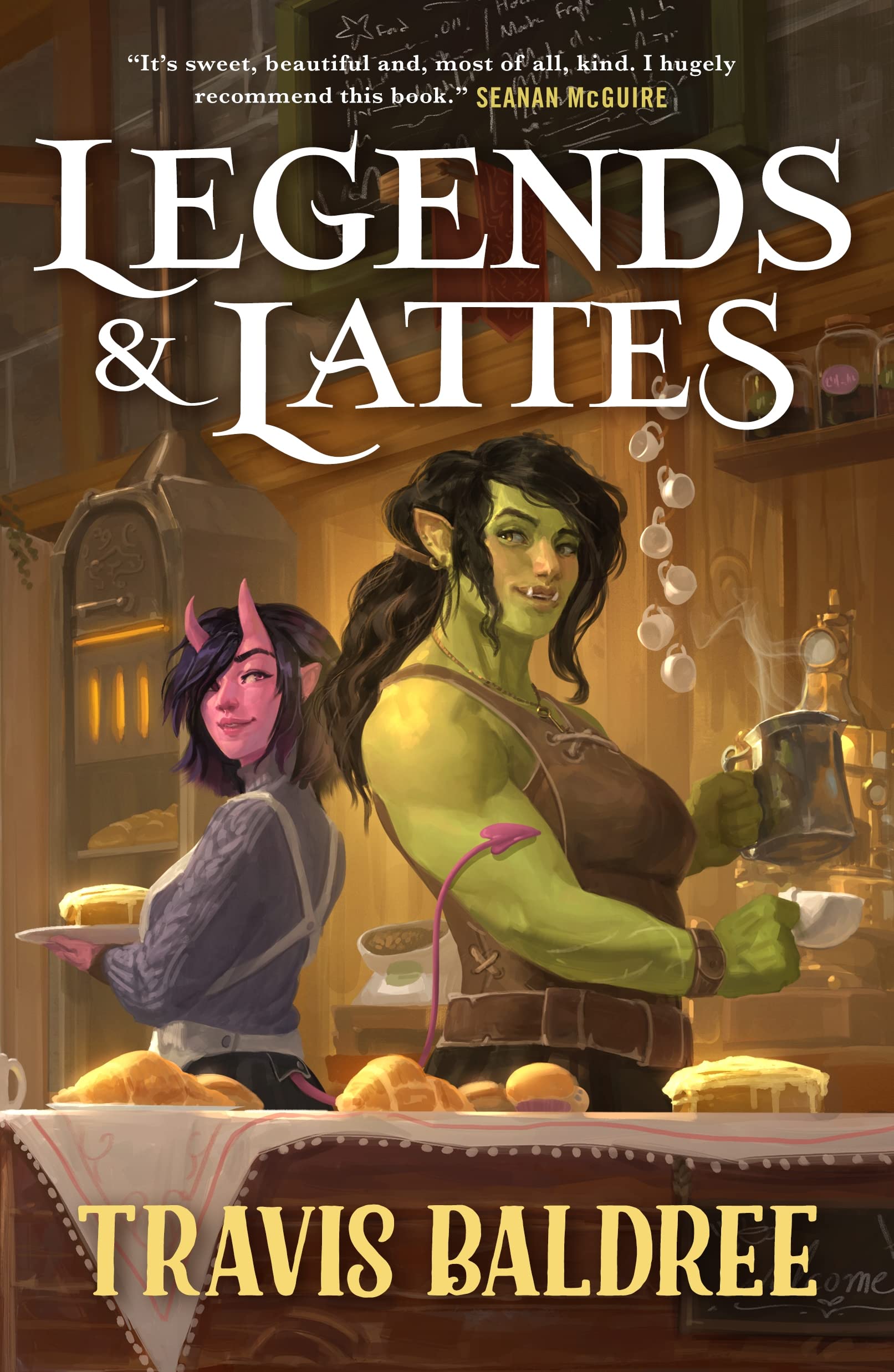 Legends and Lattes by Travis Baldree, a popular cozy fantasy book